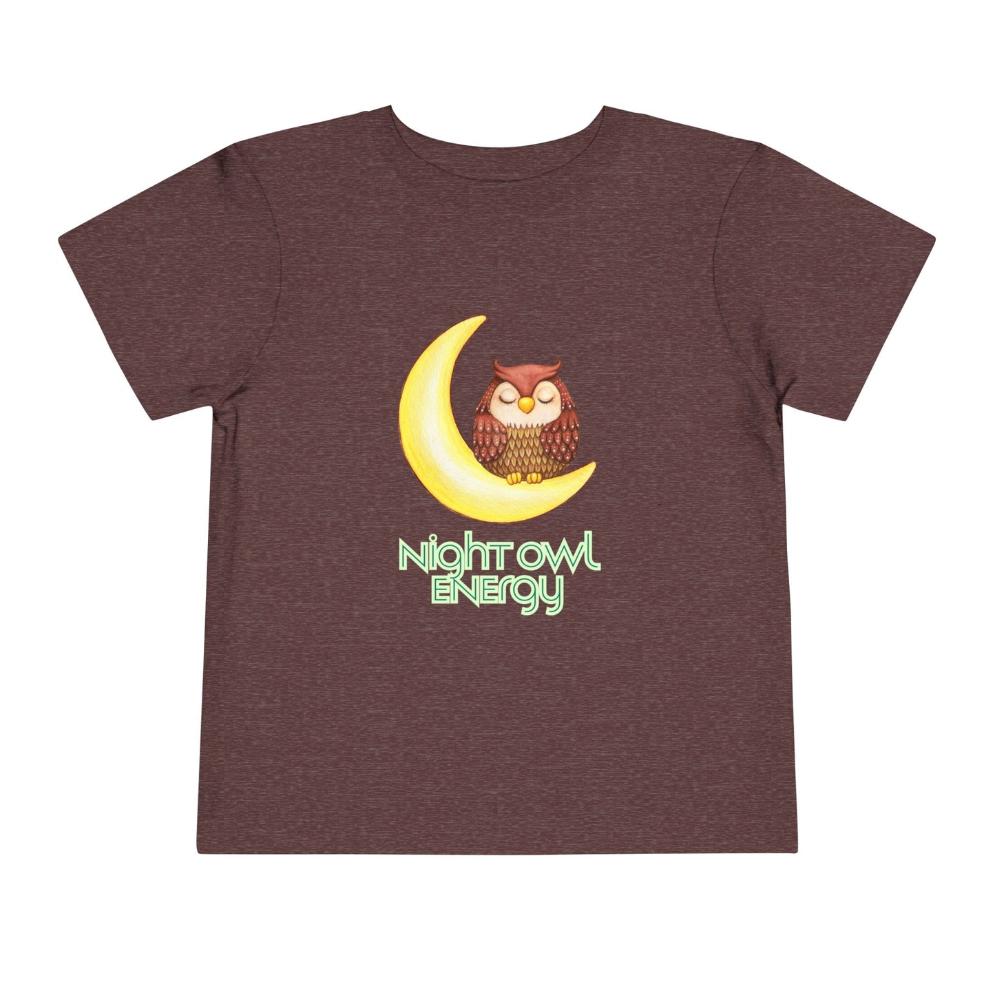 Toddler Night Owl Energy Tee – Sleepy Owl Shirt for Late-Night Littles
