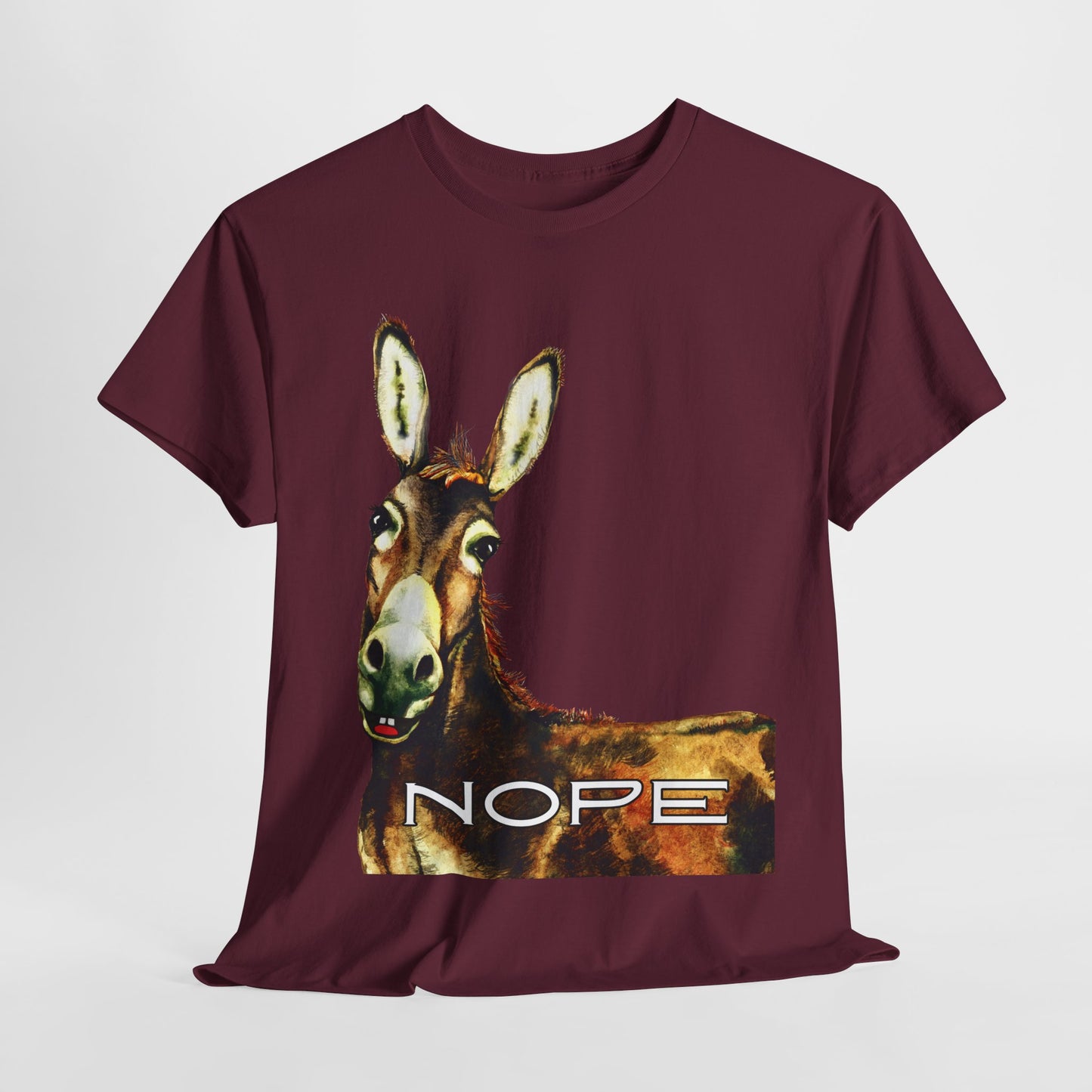Teen/Adult Unisex NOPE Tee – Funny Animal Shirt for Mood Managers, Introverts & Professional Boundary-Setters
