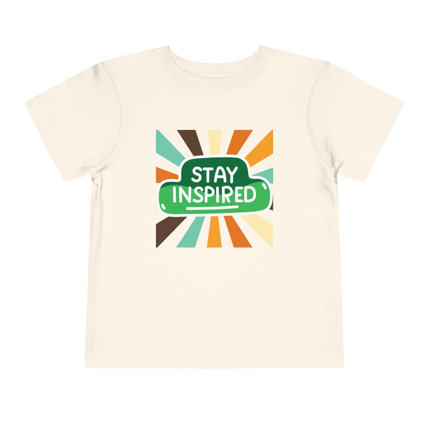 Toddler Stay Inspired Tee – Bold Retro Motivation for Little Dreamers