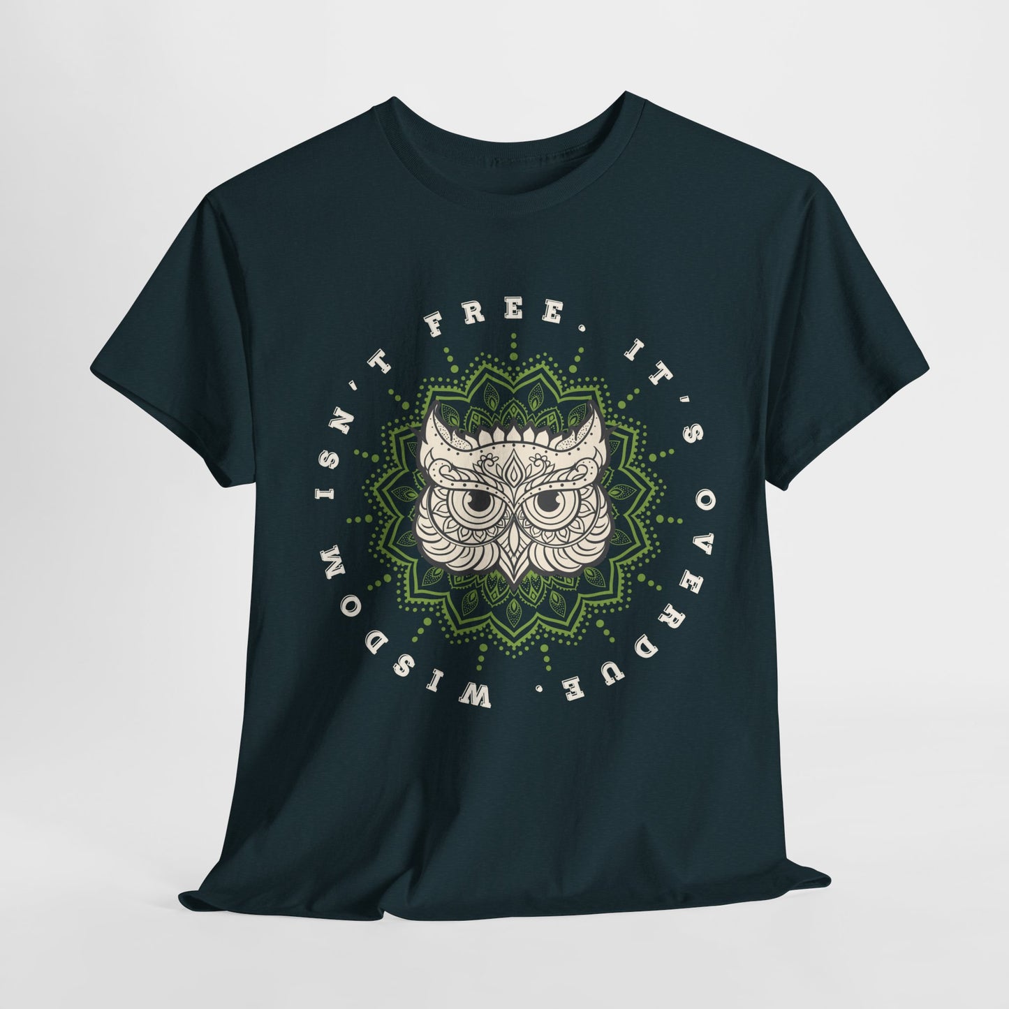 Teen/Adult Unisex – Wisdom Isn’t Free Tee – Overdue Owl Library Shirt