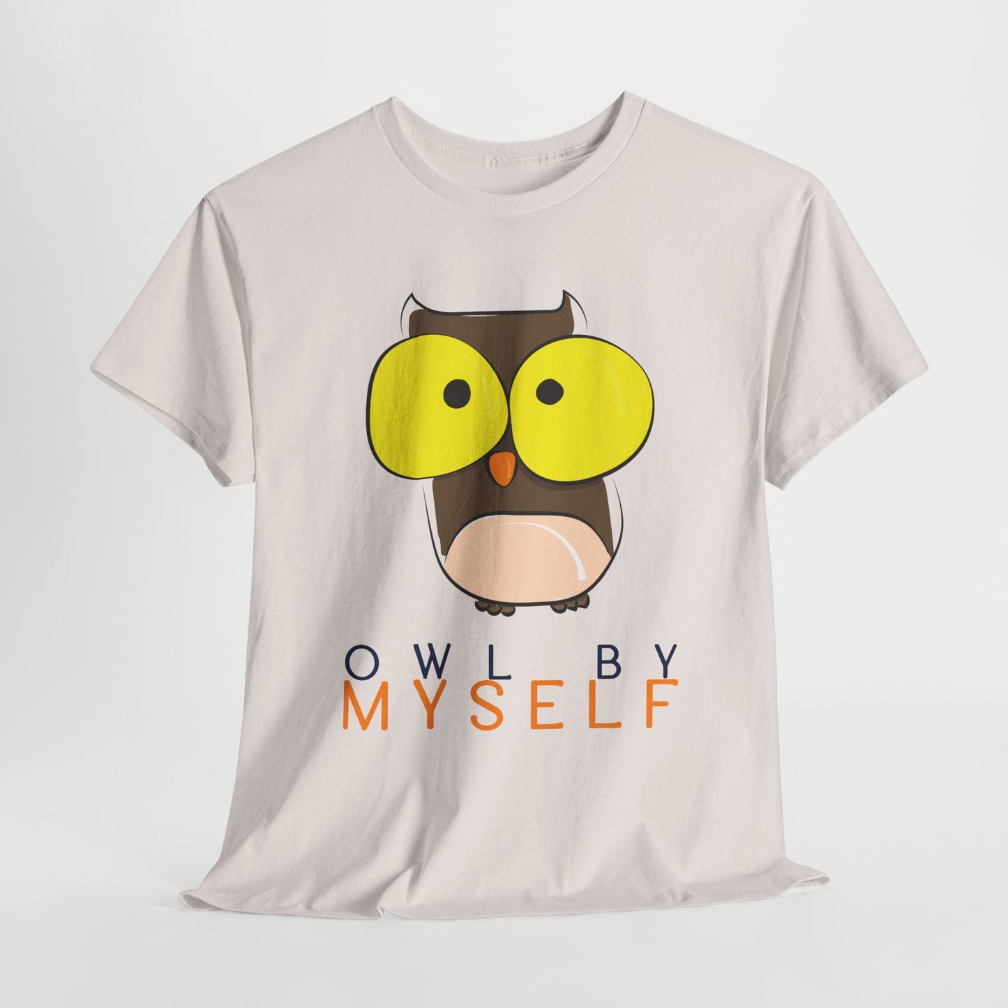 Teen/Adult Unisex Owl By Myself Tee – For the Proudly Introverted or Just Plain Punny