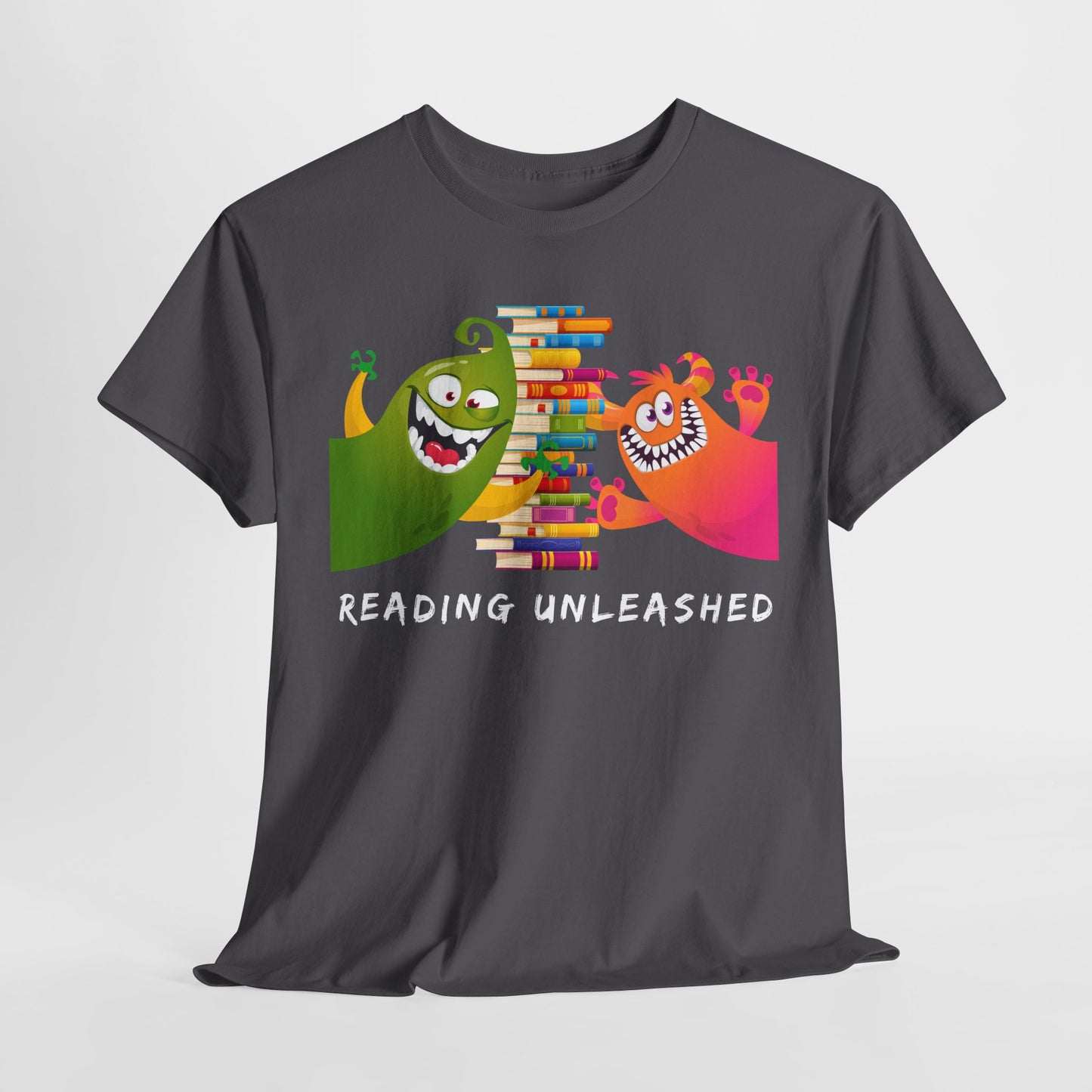 Teen/Adult Unisex “Reading Unleashed” Tee – Bold Book Lover Shirt for Wild Readers & Literacy Advocates