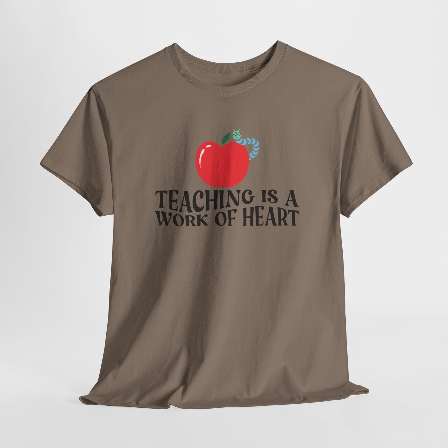 Teen/Adult Unisex Teaching Is a Work of Heart – Apple Tee for Teachers