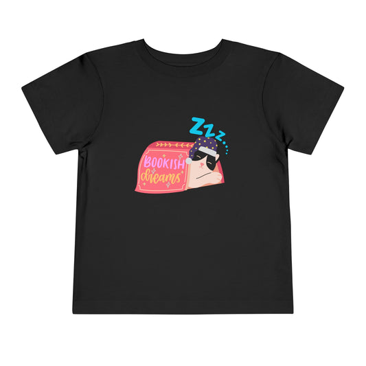 Toddler Bookish Dreams Tee – Cozy Cat Nap for Little Readers
