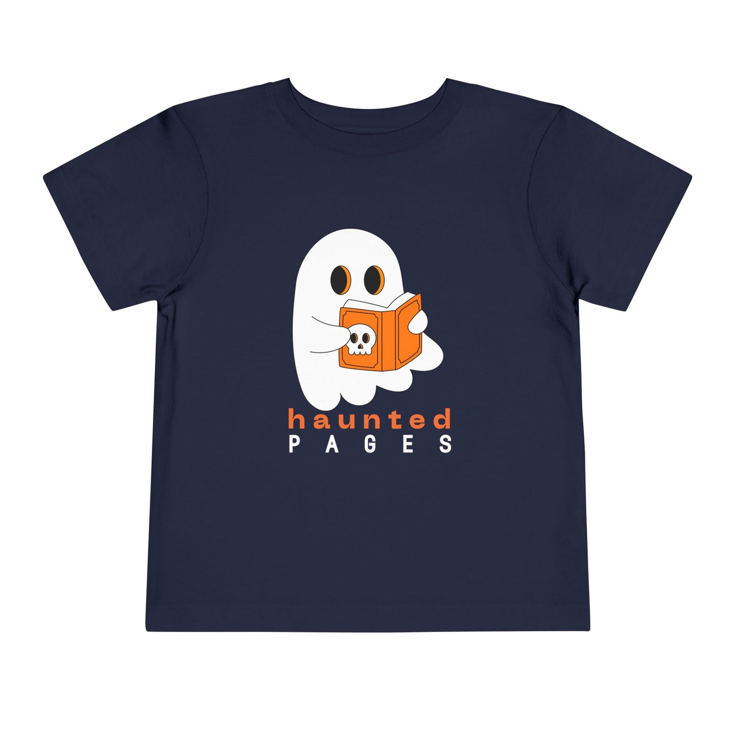 Toddler Haunted Pages Tee – Cute Ghost Halloween Book Shirt