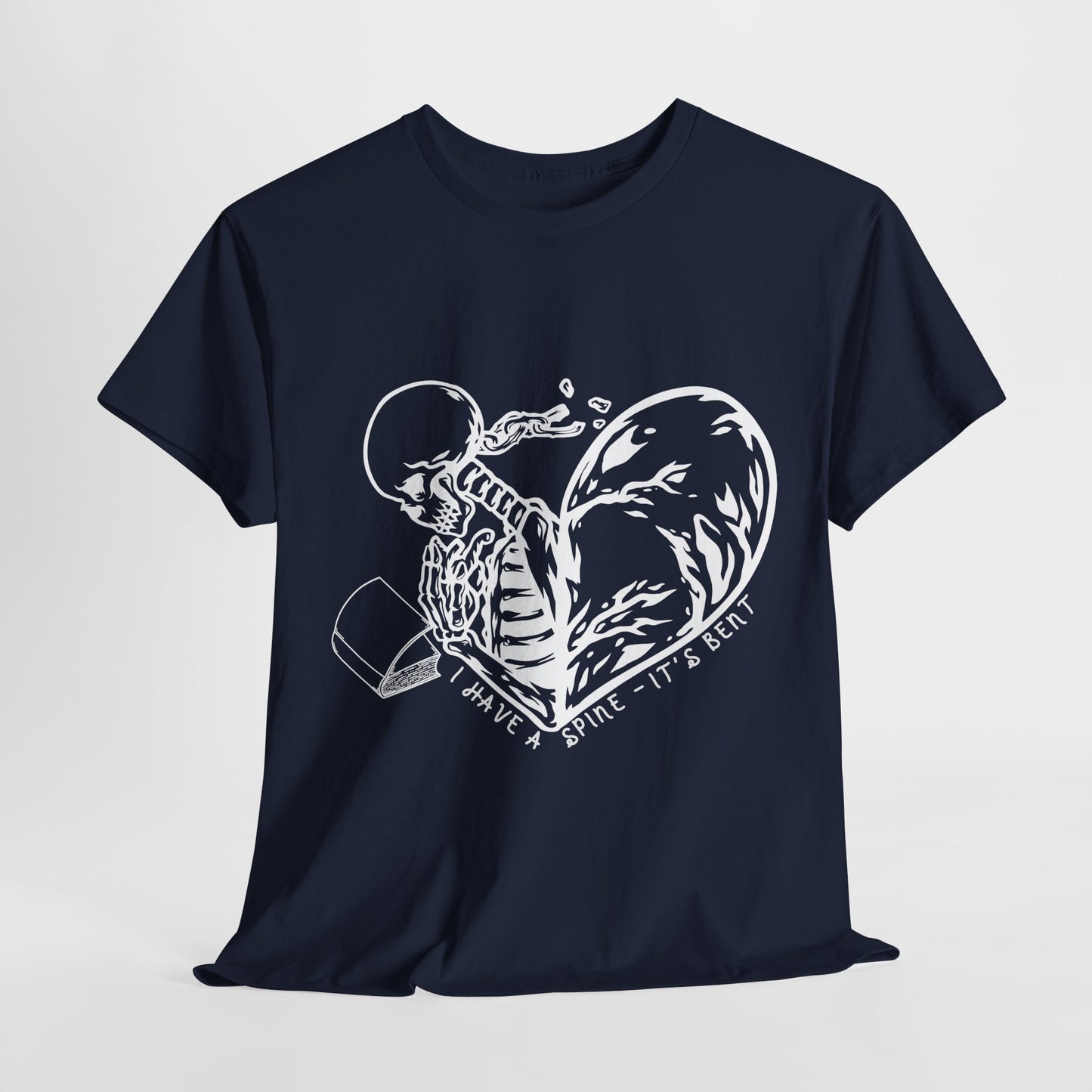 Teen/Adult Unisex Skeleton Heart T-Shirt – “I Have a Bone to Pick” Gothic Graphic Tee