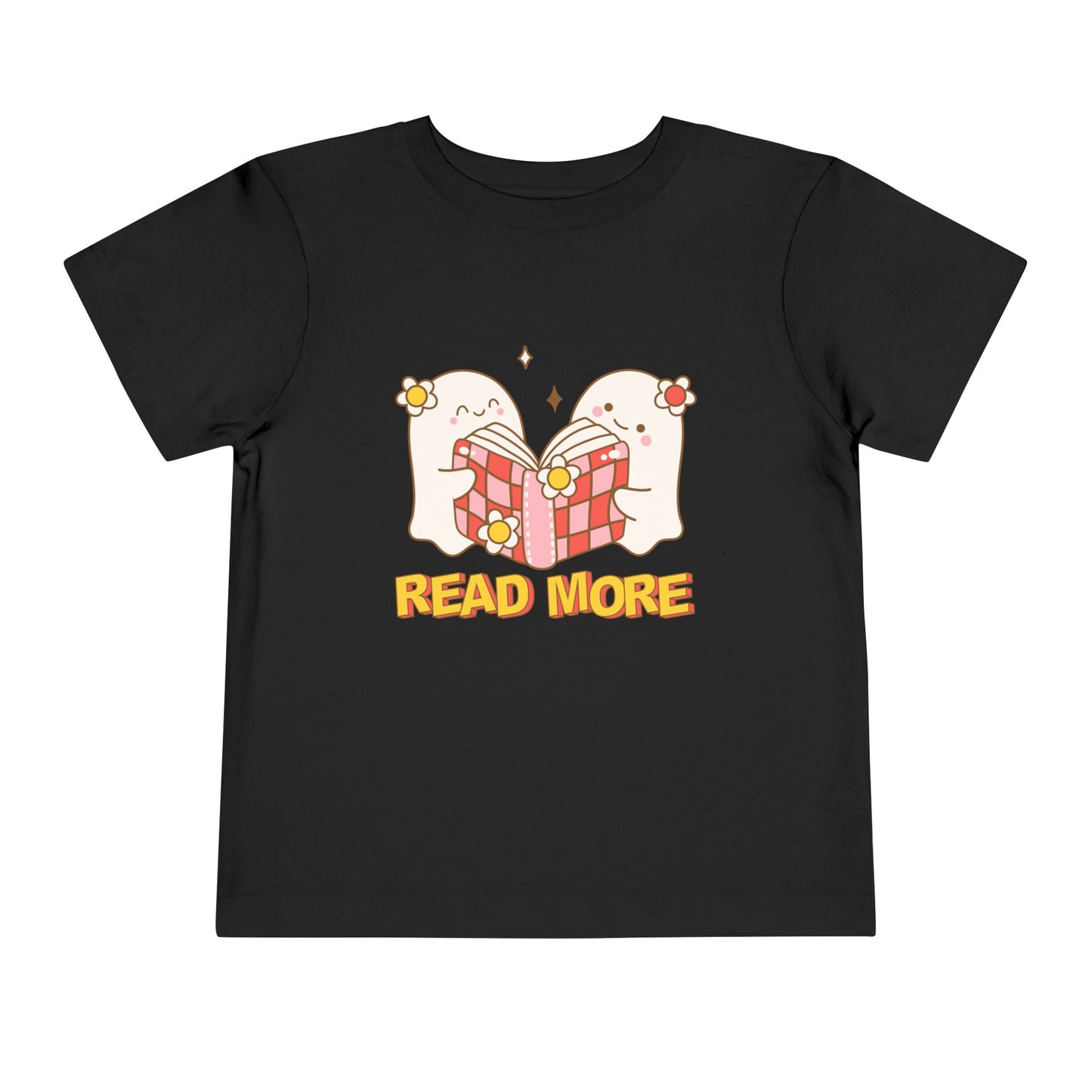 Toddler Boo Ghosts “Read More” T-Shirt – Cute Halloween Reading Shirt for Kids