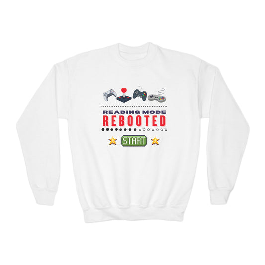 Youth Reading Mode Rebooted Sweatshirt – Game On for Great Stories!