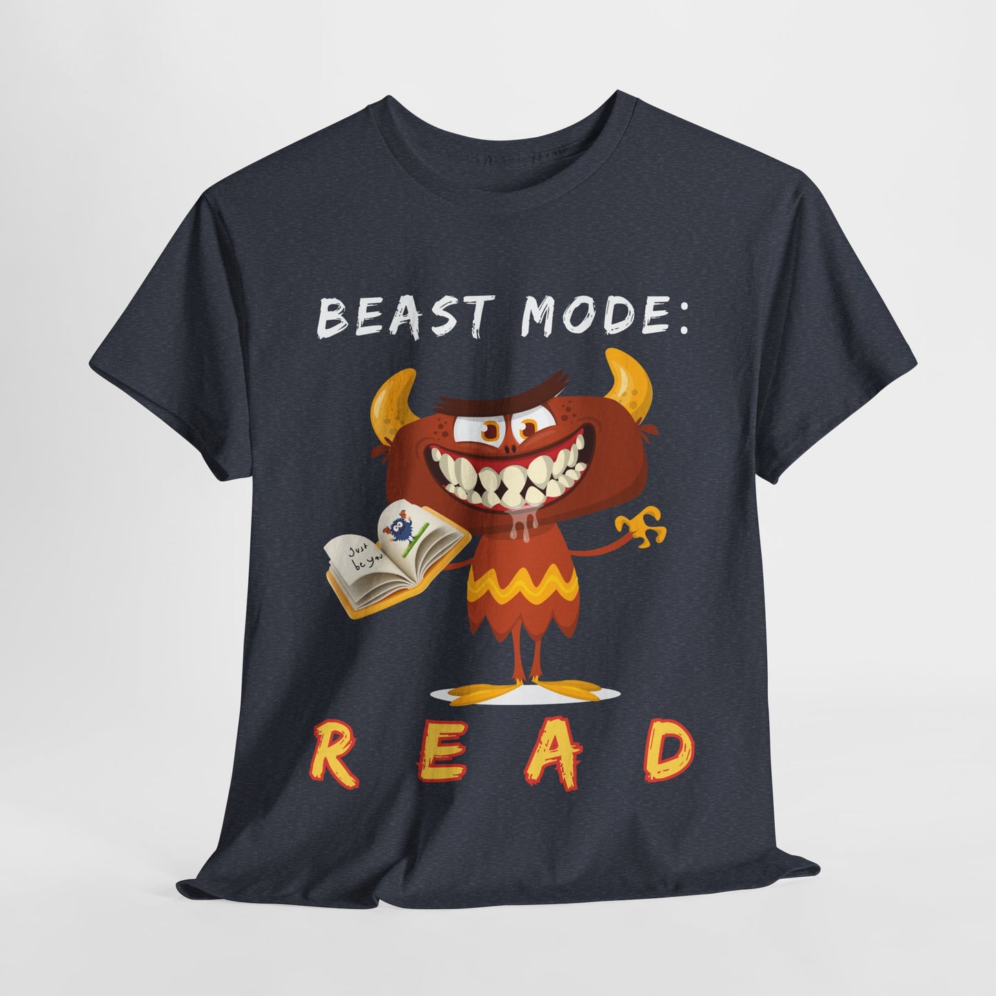 Teen/Adult Unisex “Beast Mode: READ” Tee – Fierce & Funny Reading Shirt for Book Warriors