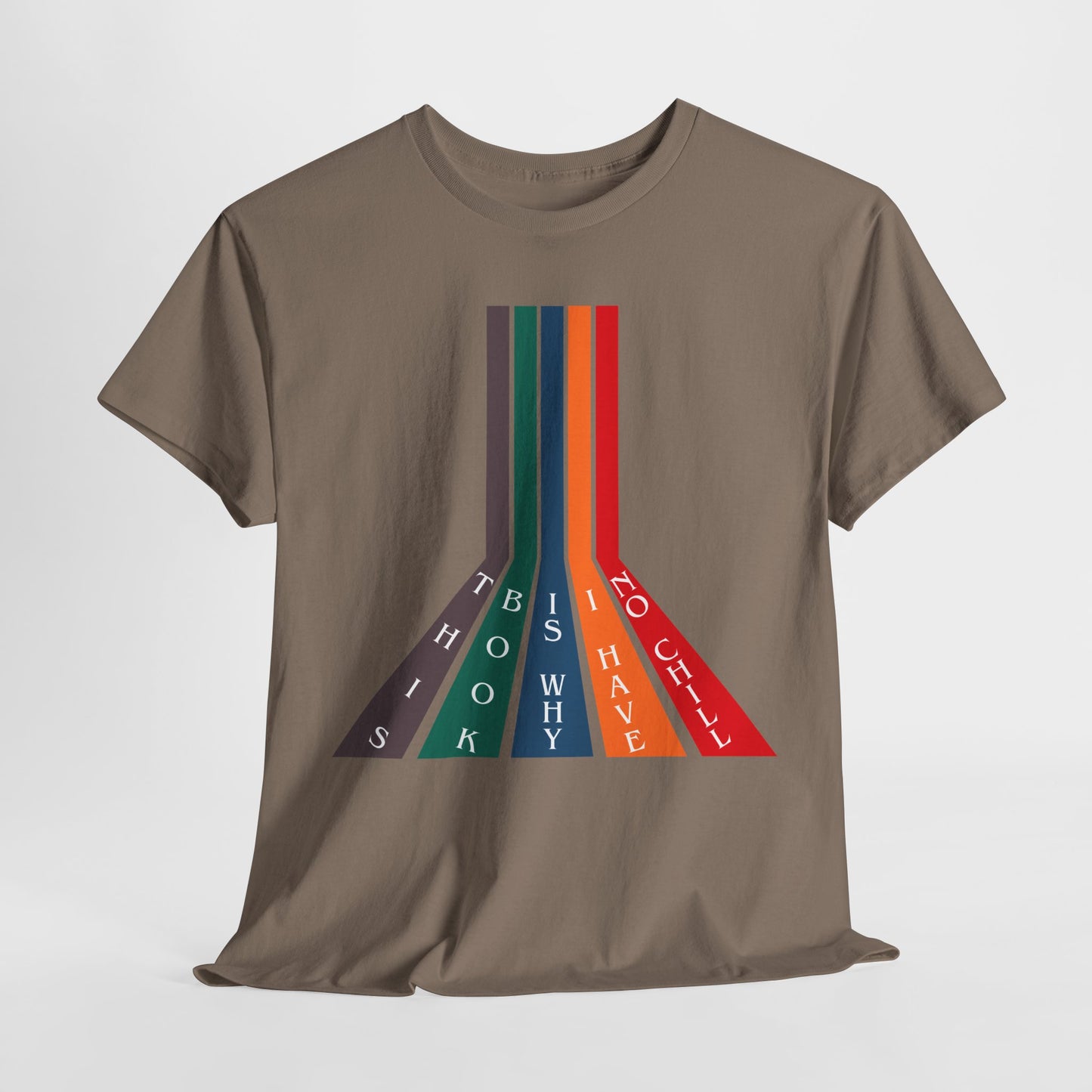 Teen/Adult Unisex Bookish Tee – This Book Is Why I Have No Chill (Color Stripe Edition)