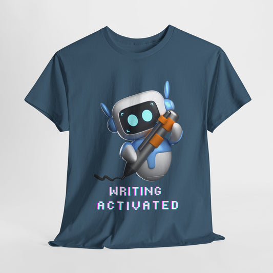 Teen/Adult Unisex Writing Activated Tee – Geeky-Cool Motivation for Story Starters & Scribblers