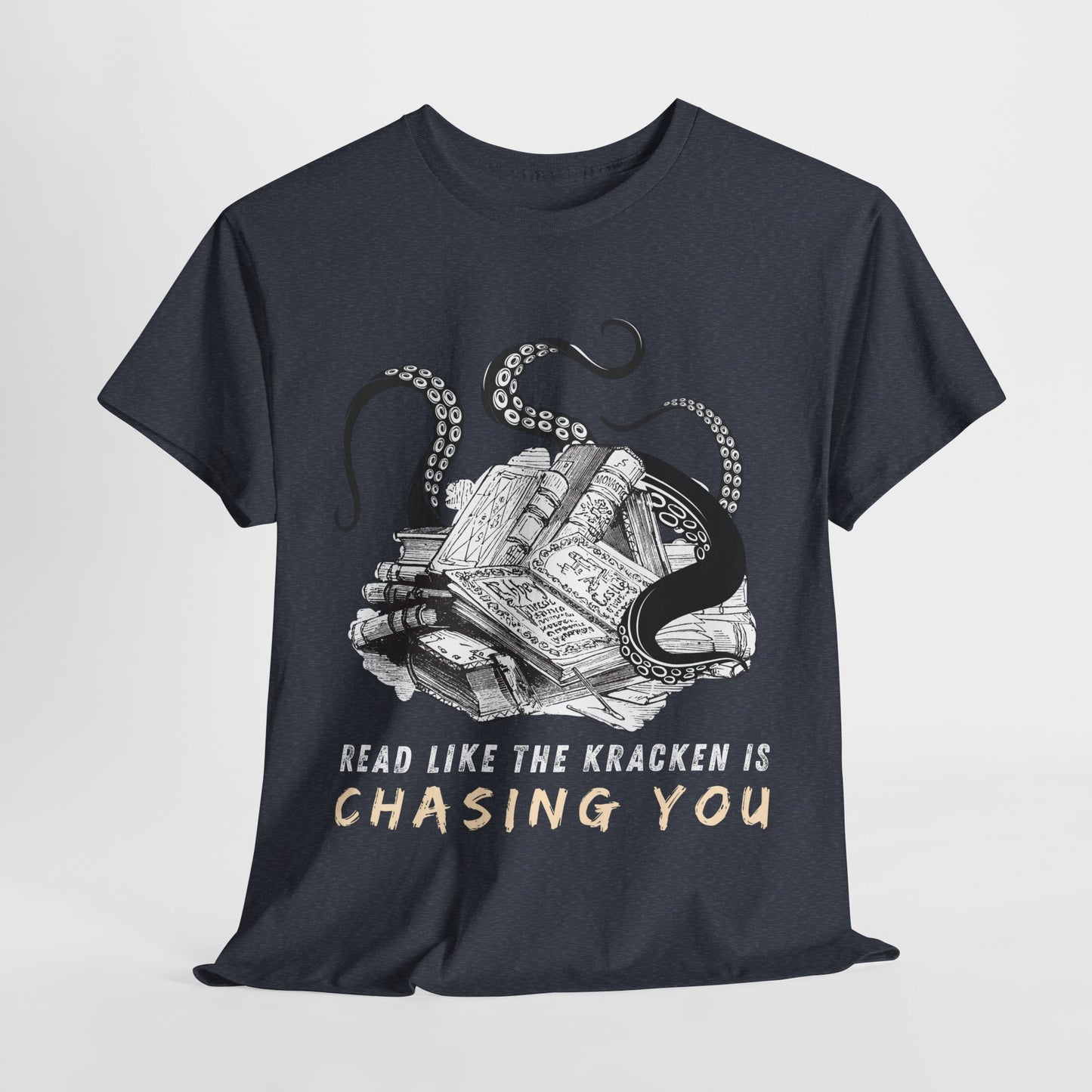 Teen/Adult Unisex “Read Like the Kraken Is Chasing You” Tee – Deep Sea Deadline Energy