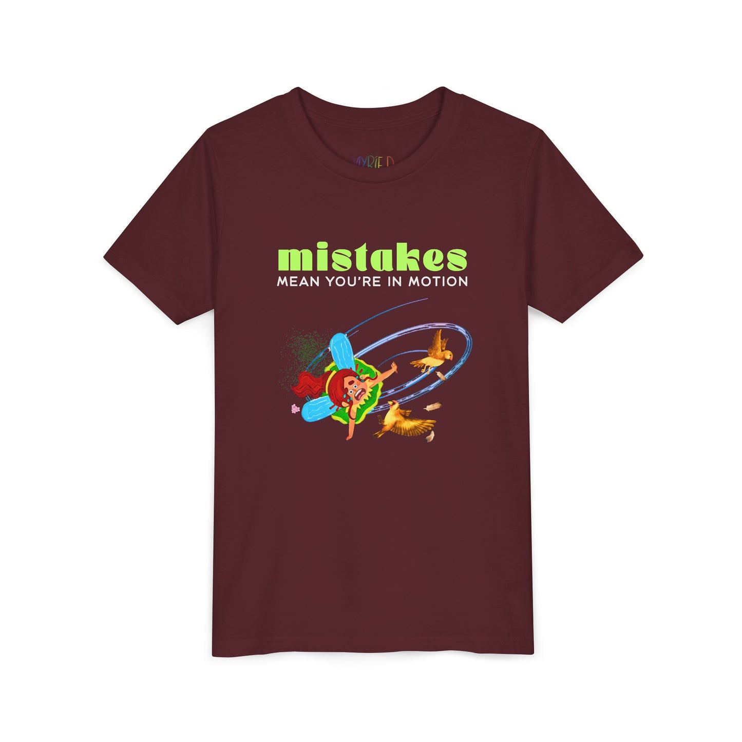Youth MISTAKES Mean You're In Motion Tee – Growth Mindset Shirt for Curious Kids