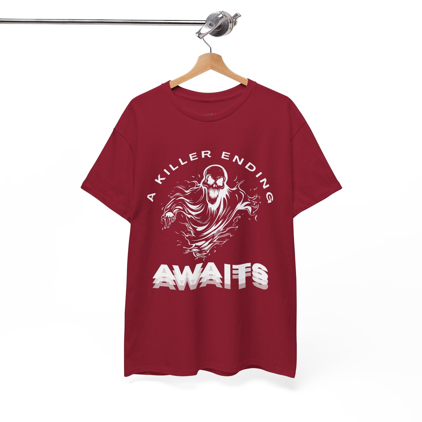 Teen/Adult Unisex A Killer Ending Awaits T-Shirt â€“ Horror Thriller Graphic Tee