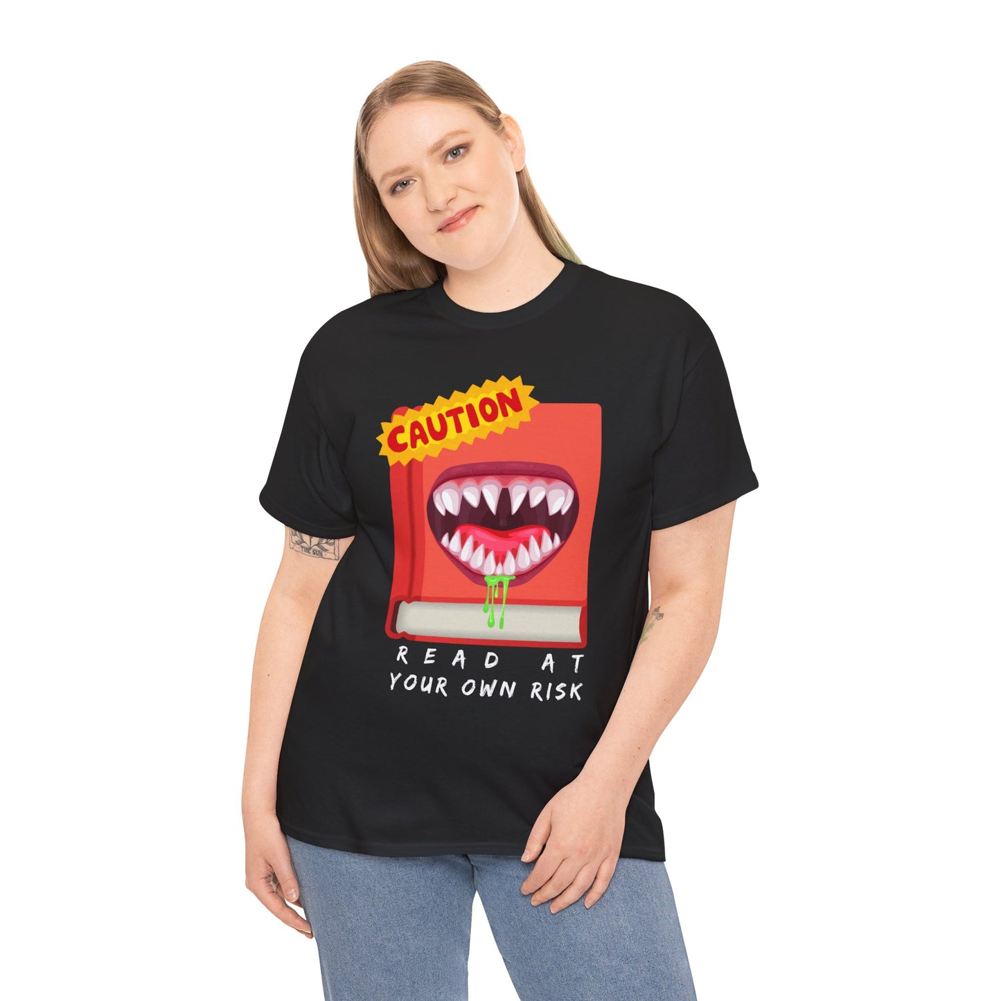 Teen/Adult Unisex Read at Your Own Risk Tee â€“ A Warning for Thrill-Seeking Readers