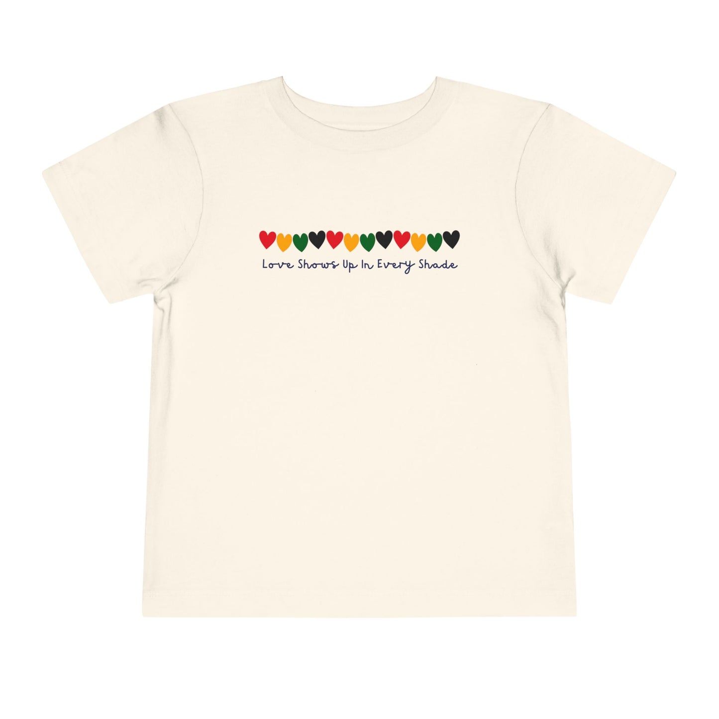 Toddler Love in Every Shade Tee – Inclusive Heart Shirt for Little Ones