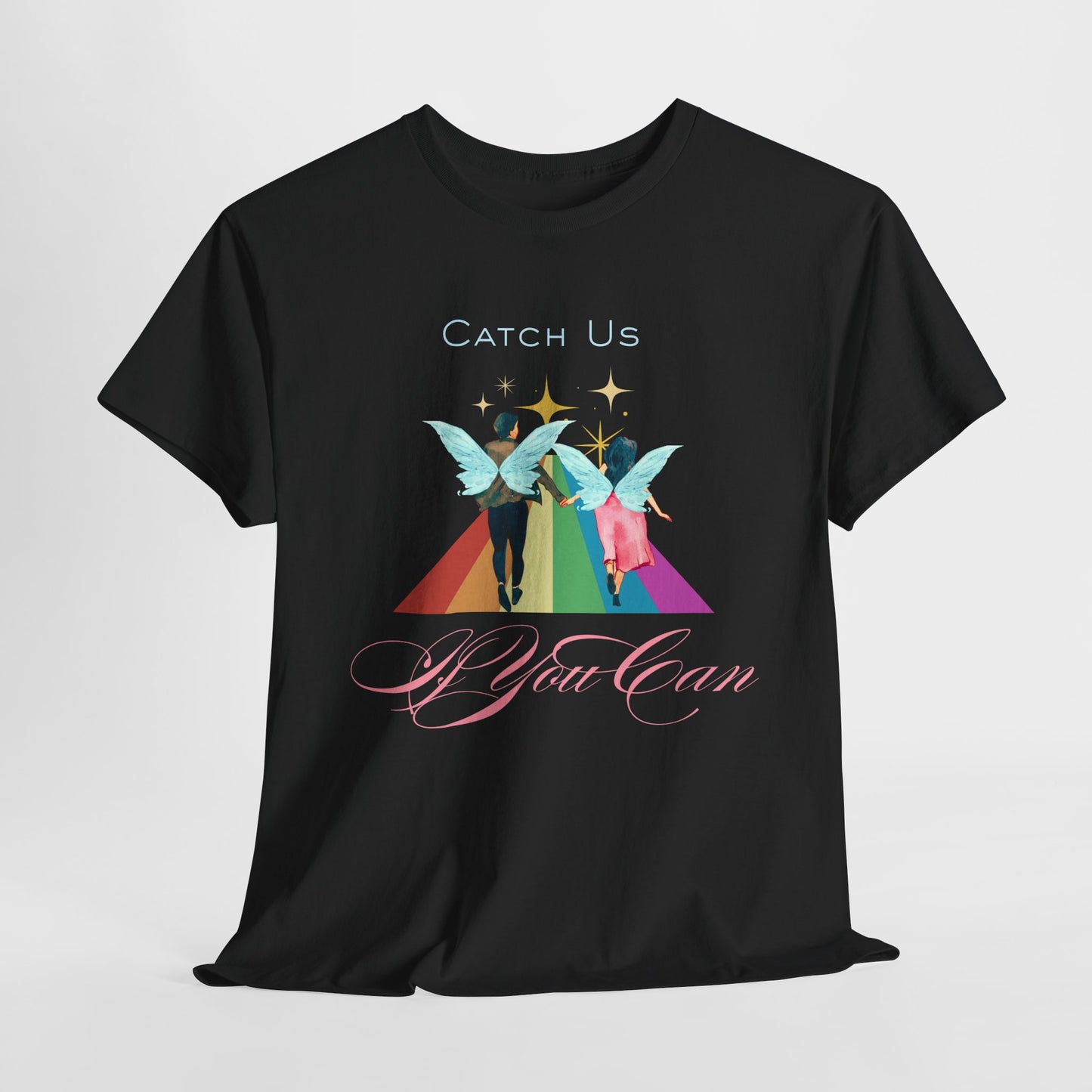 Teen/Adult Unisex Catch Us If You Can Tee – Playful Couples Shirt, Wedding Weekend or Everyday Adventure Apparel