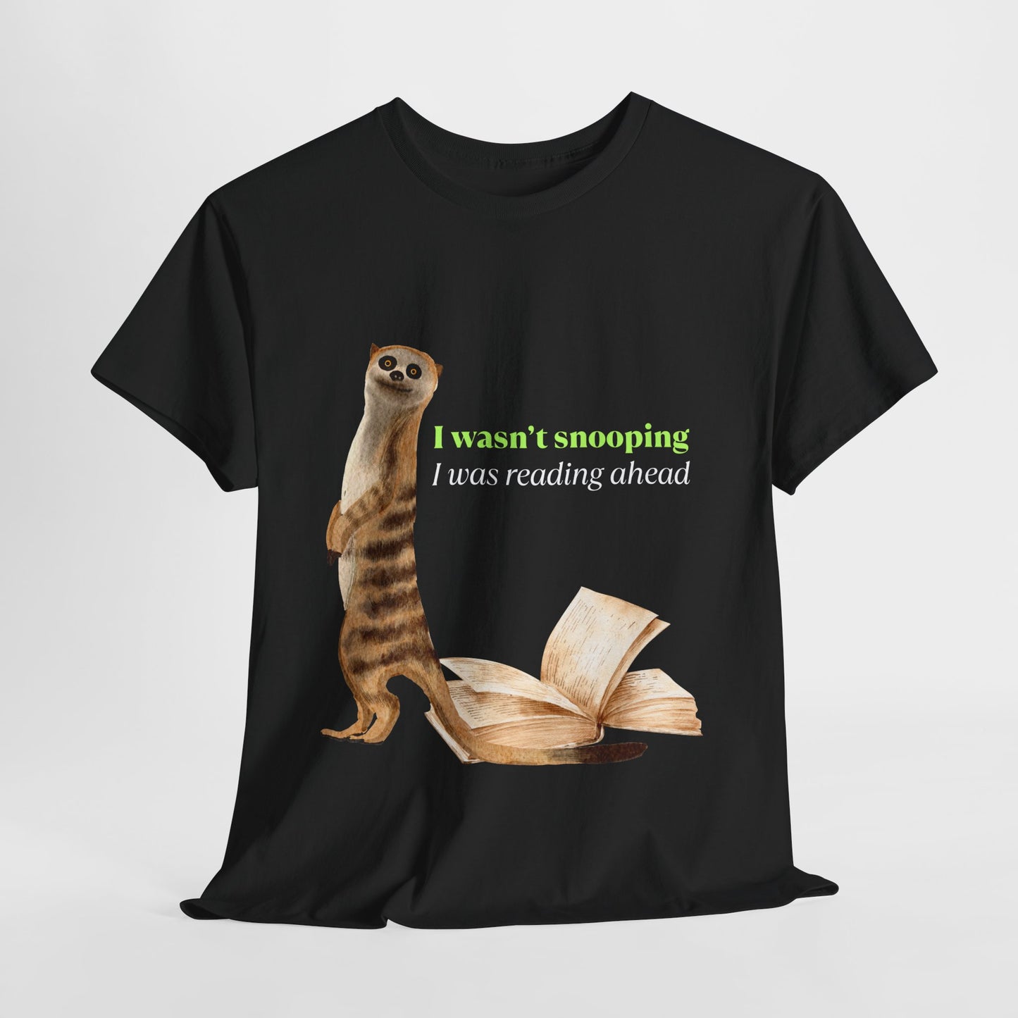 Teen/Adult Unisex Sneaky Reader Tee – For Curious Minds & Page Peekers