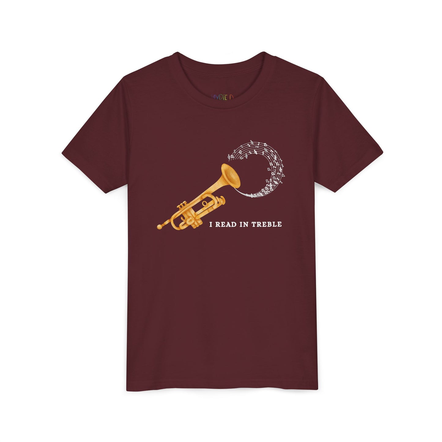 Youth I Read in Treble Tee – Musical Pun Shirt for Bookish Band Kids