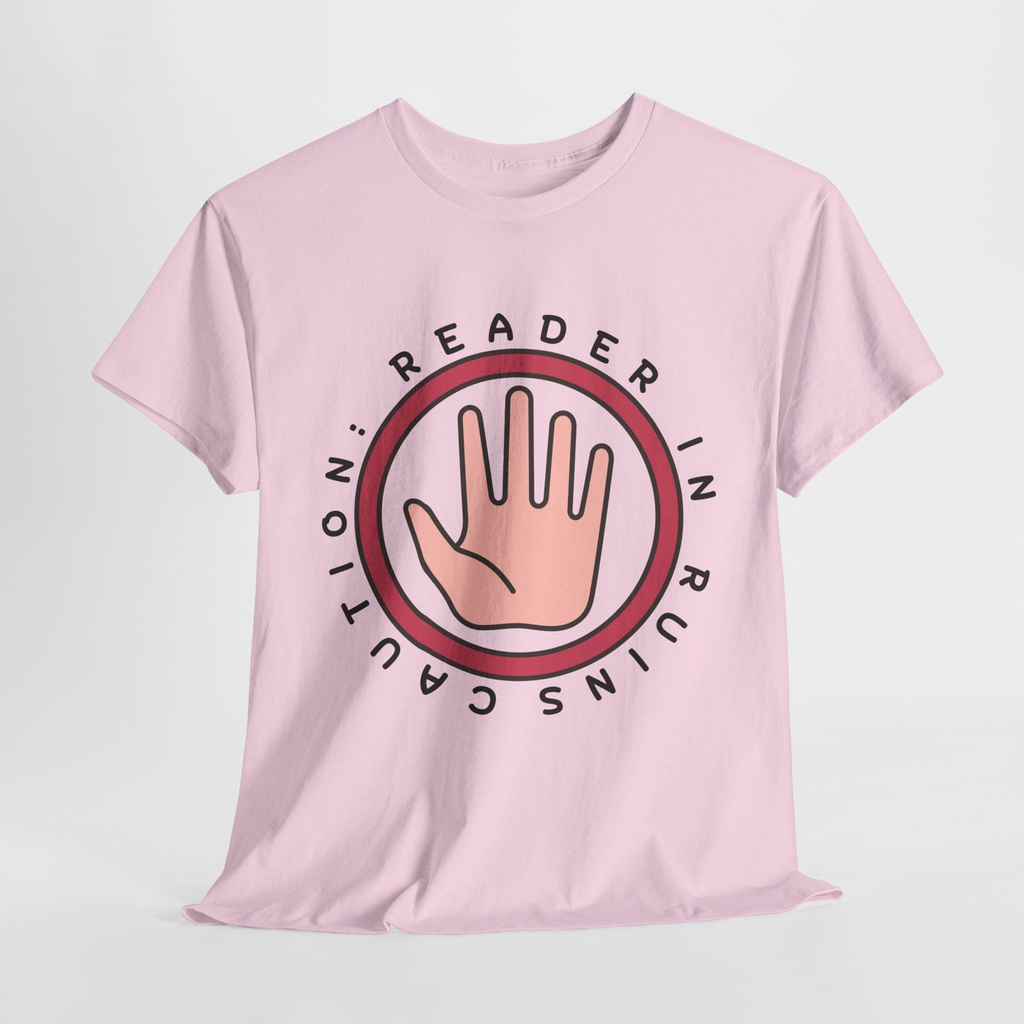 Teen/Adult Unisex Tee – Caution: Reader in Ruins