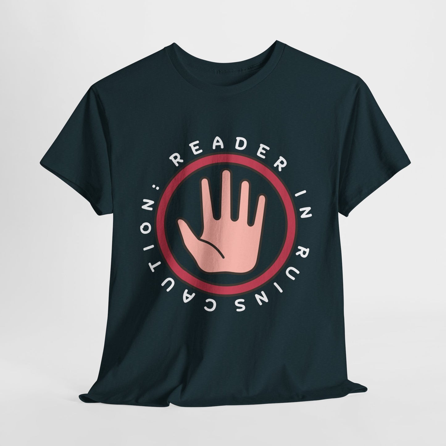 Teen/Adult Unisex Tee – Caution: Reader in Ruins