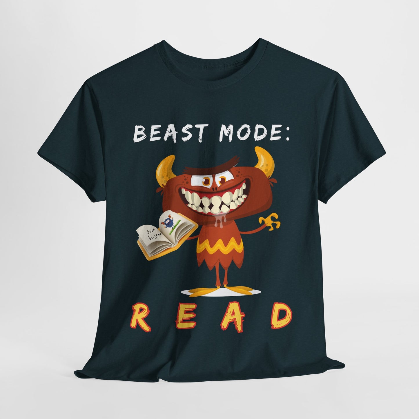 Teen/Adult Unisex “Beast Mode: READ” Tee – Fierce & Funny Reading Shirt for Book Warriors