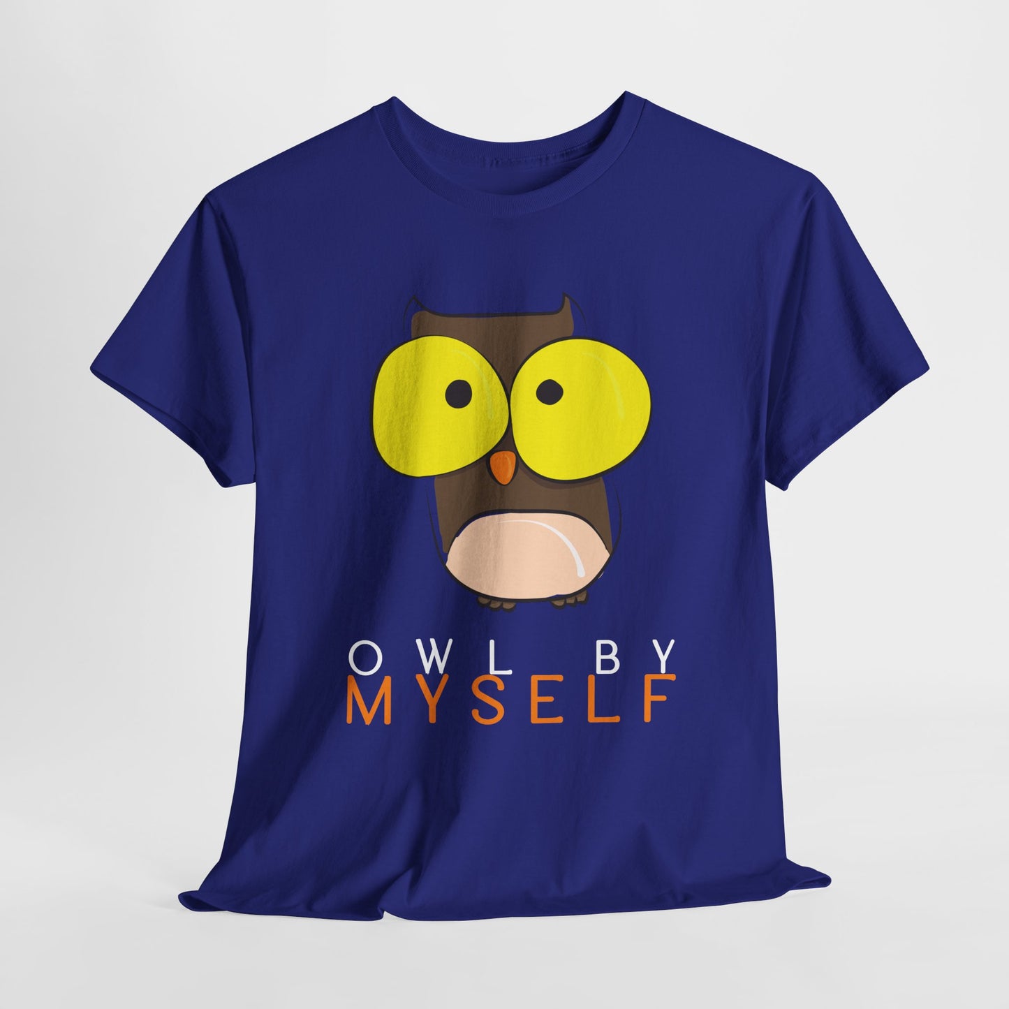 Teen/Adult Unisex Owl By Myself Tee – For the Proudly Introverted or Just Plain Punny