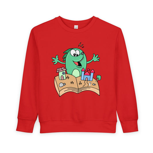 Toddler Storytime Monster Sweatshirt – Imaginative Book Adventure Crewneck