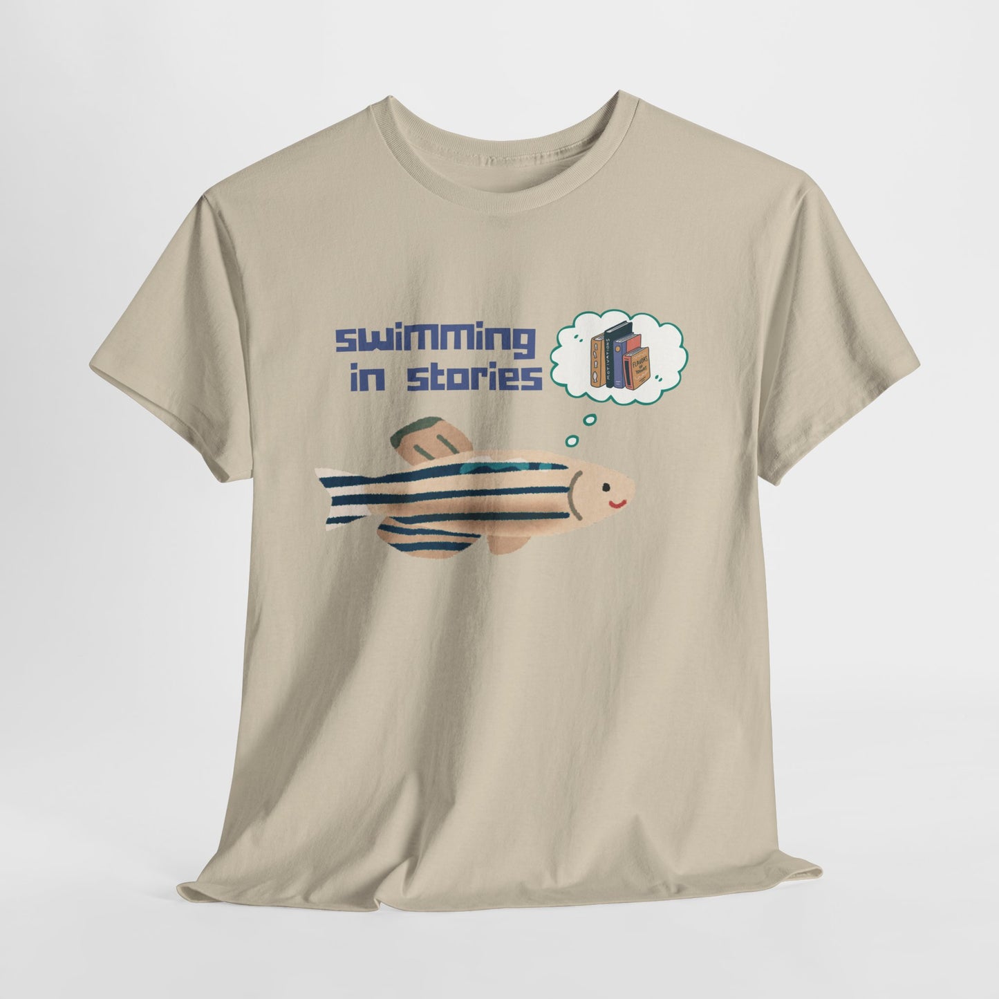 Teen/Adult Unisex Swimming in Stories Tee – For Readers Who Dive Deep Into Books
