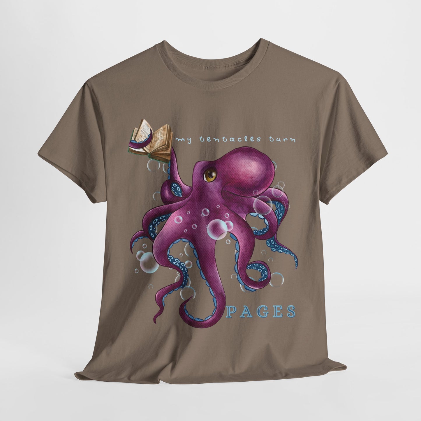 Teen/Adult Unisex My Tentacles Turn Pages Tee