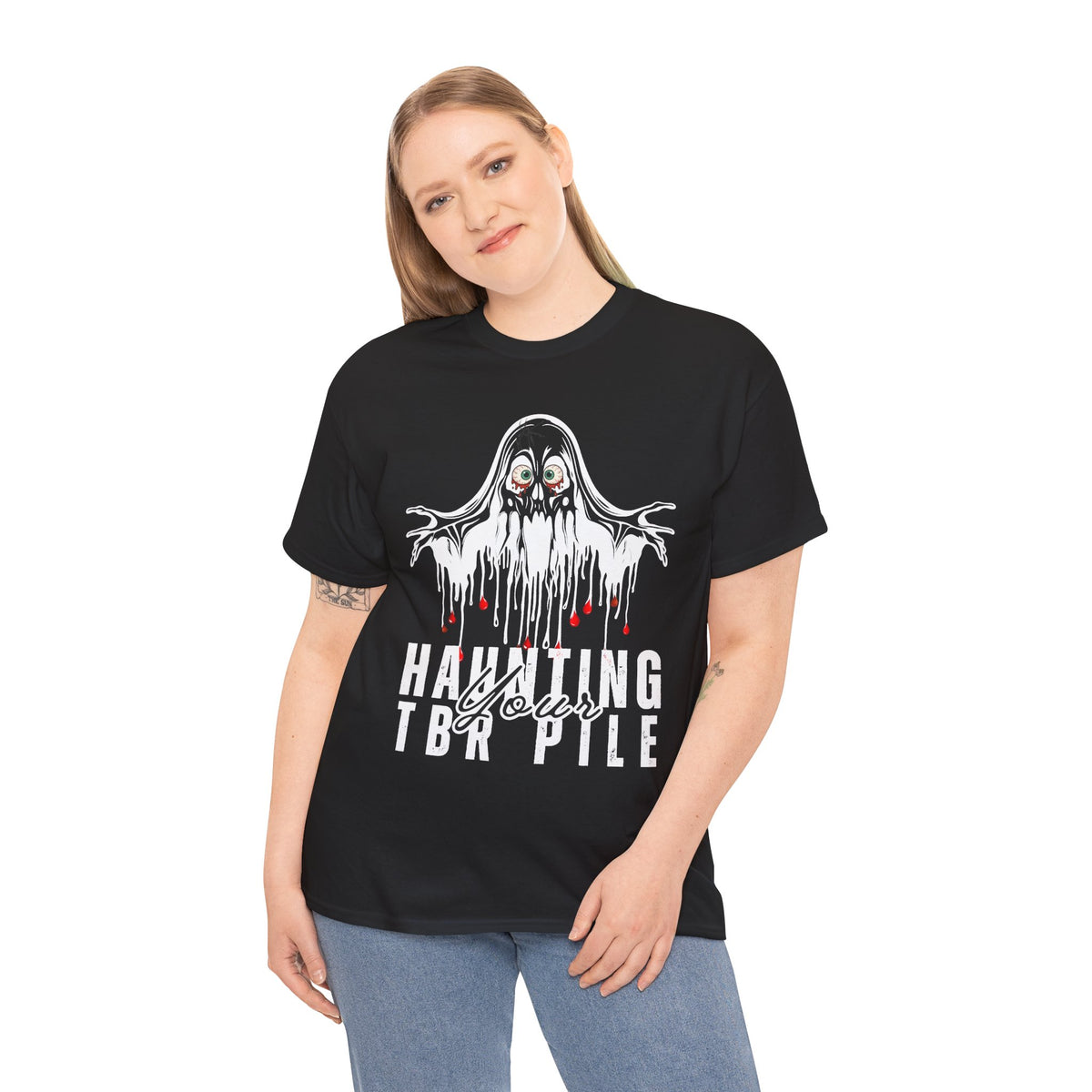 Teen/Adult Unisex Haunting Your TBR Pile Horror T-Shirt