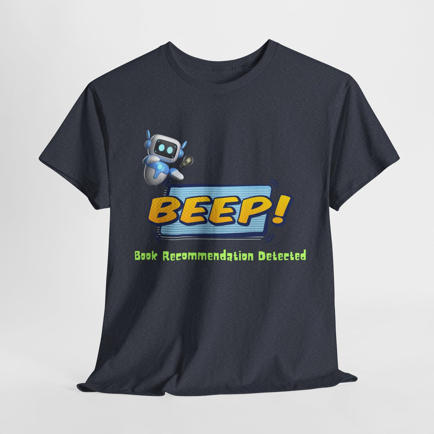 Teen/Adult Unisex BEEP! Book Recommendation Detected Tee – A Geeky-Cool Gift for Readers Who Share the Love