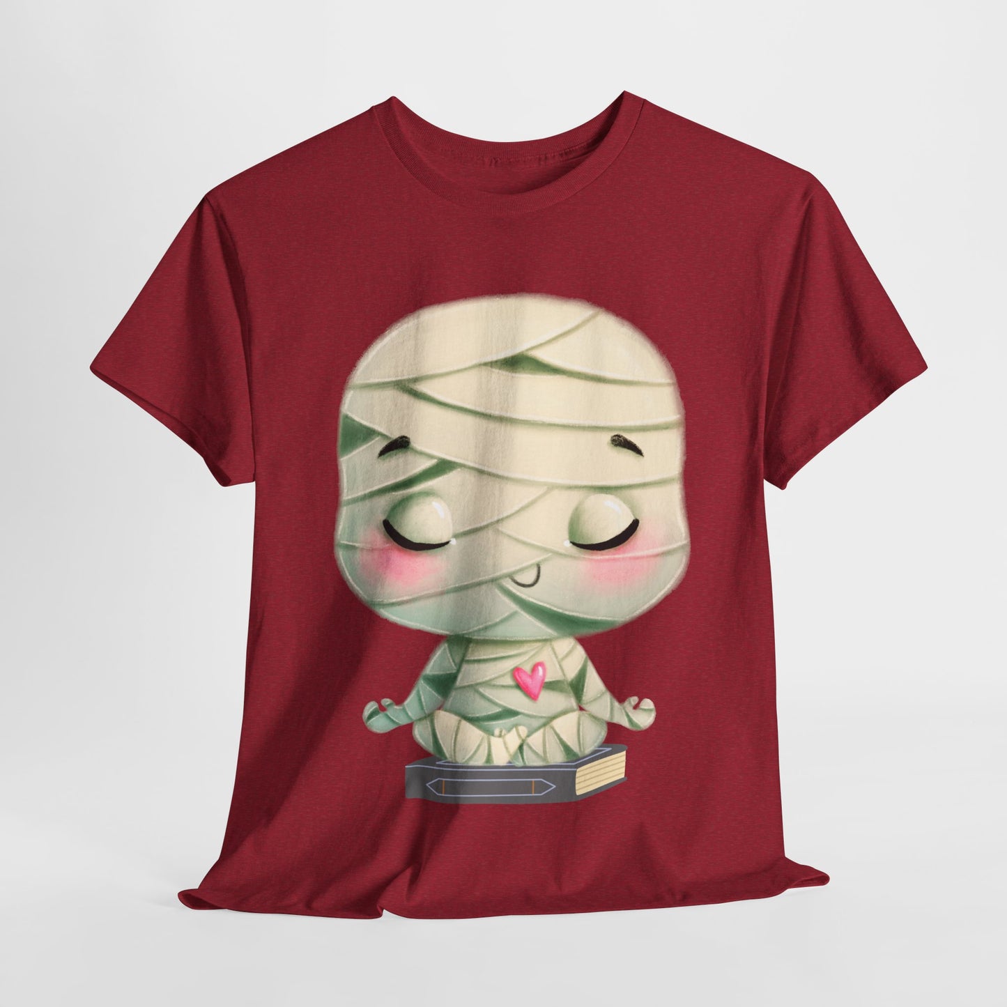 Teen/Adult Unisex Cute Mummy Reading Tee – Spooky Sweet Halloween Book Lover Shirt