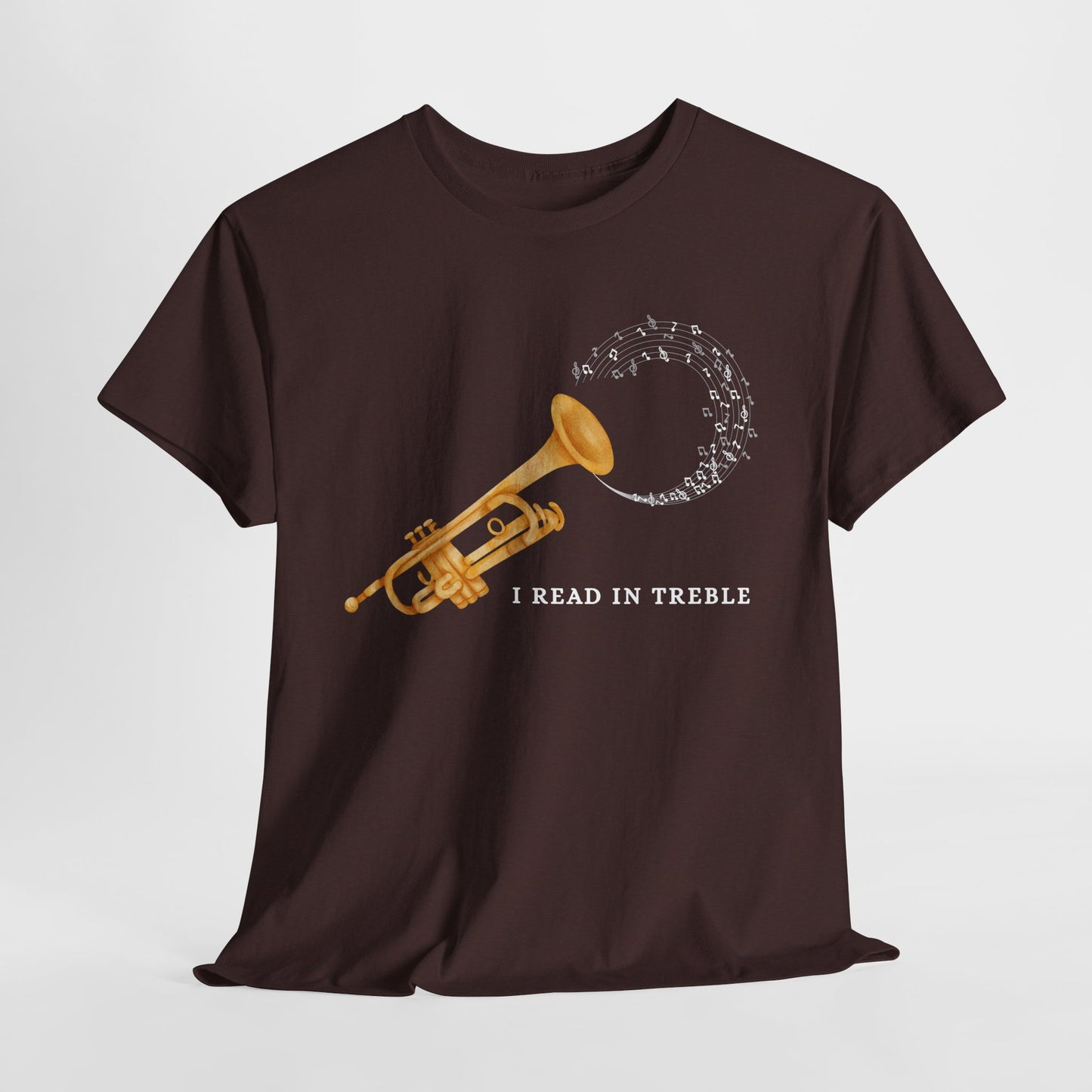 Teen/Adult Unisex I Read in Treble Tee – A Punny Pick for Music & Book Lovers