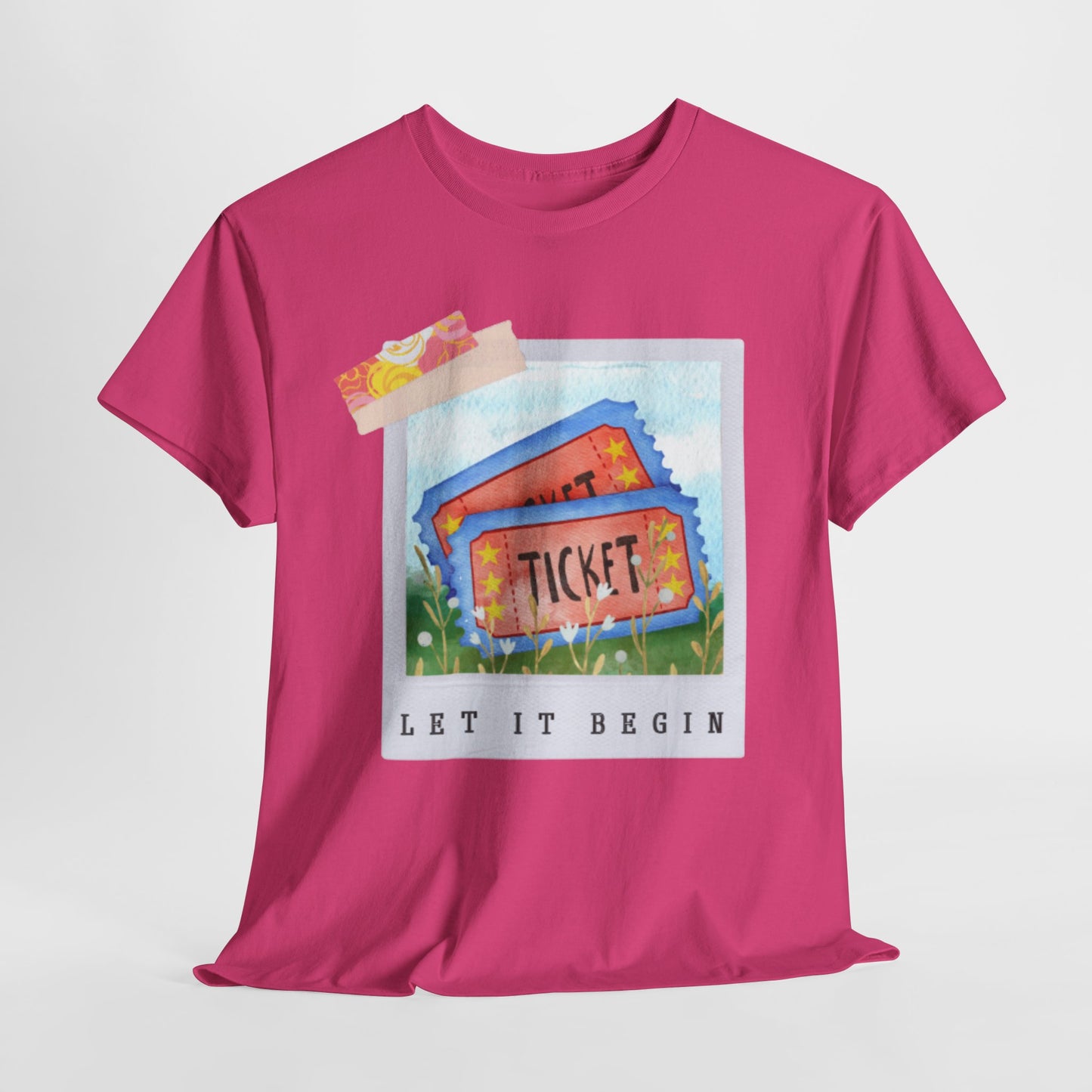 Teen/Adult Unisex Let It Begin Tee – Whimsical Ticket Shirt for Readers, Theatre Lovers & Moviegoers