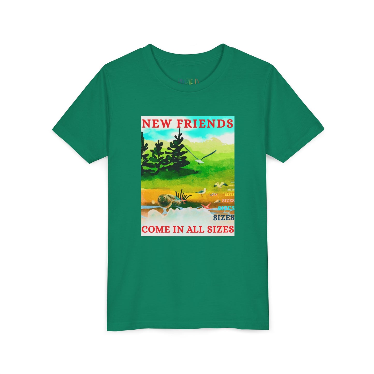 Youth New Friends Come in All Sizes Tee – Inclusive Adventure Shirt, Nature-Inspired Apparel for Curious Kids