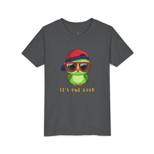 Youth It's Owl Good Tee – Funny & Cool Shirt for Kids Who Keep It Chill