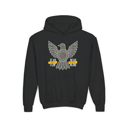 Youth Flap Less, Read More Hoodie – Soar Through Stories!