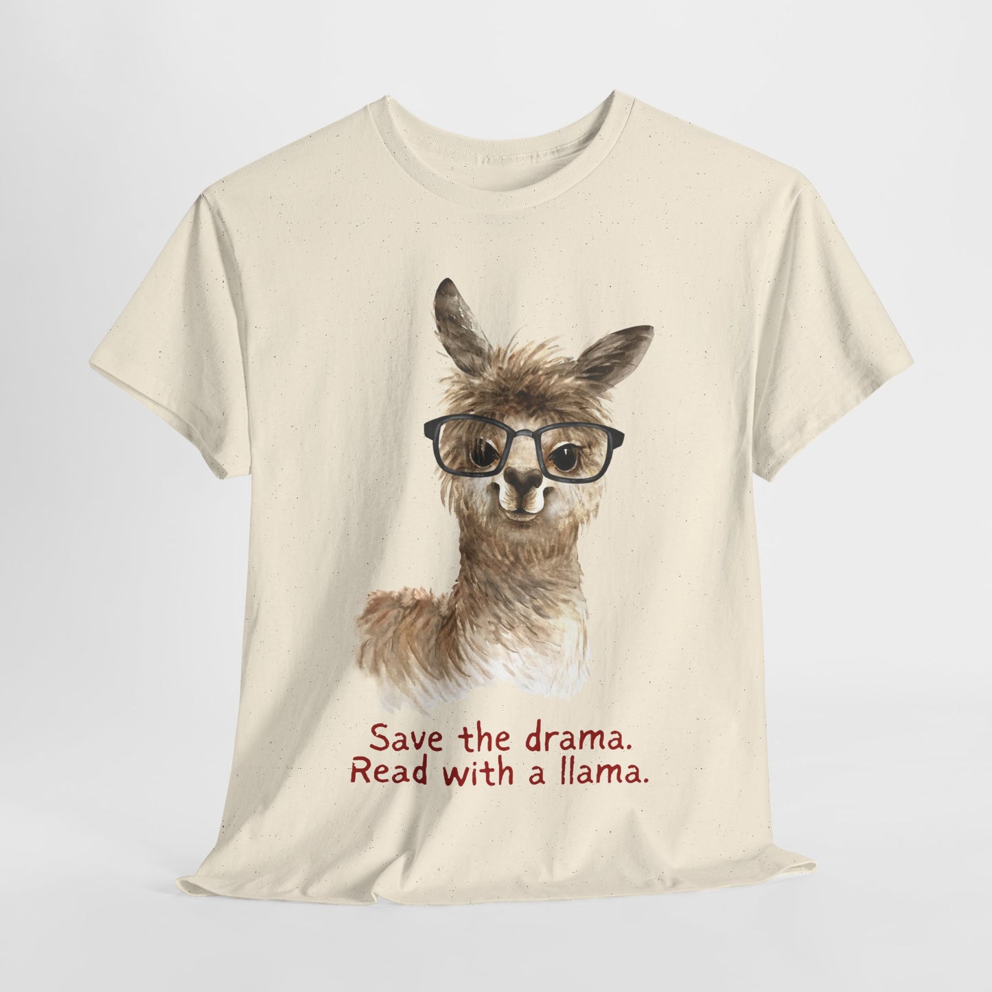 Teen/Adult Unisex Read with a Llama Tee – No Drama, Just Chapters