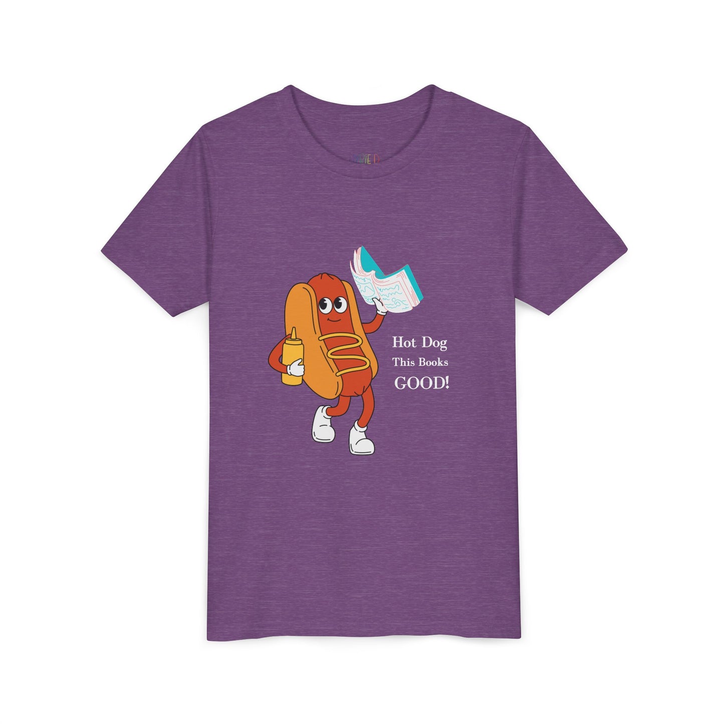 Youth Hot Dog This Book’s Good! Tee – Punny Apparel for Book-Loving Kids, A perfect pick for readers with a sense of humor (and a love for snacks)!
