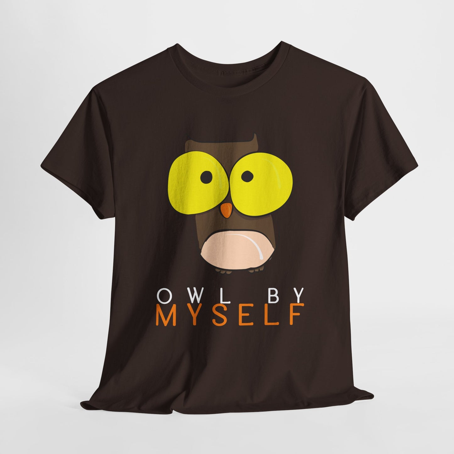 Teen/Adult Unisex Owl By Myself Tee – For the Proudly Introverted or Just Plain Punny
