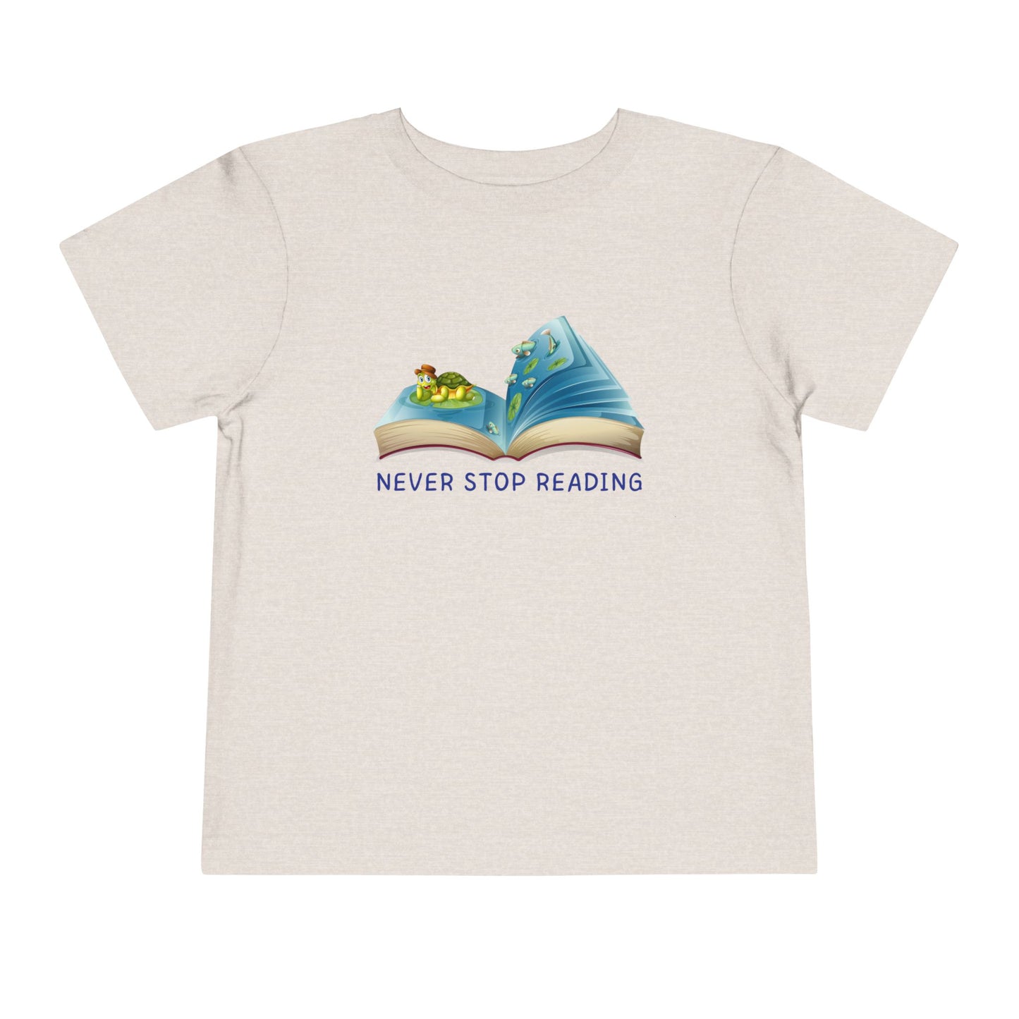 Toddler Never Stop Reading Tee – Bookworm-Inspired Shirt for Little Readers