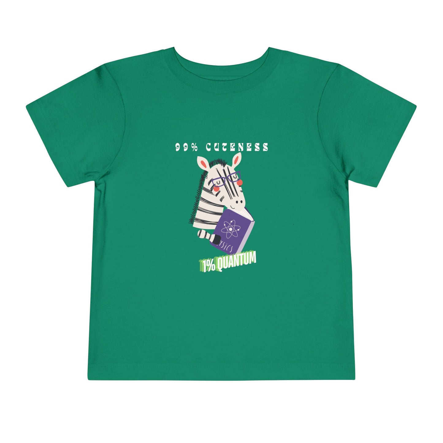 Toddler 99% Cuteness, 1% Quantum Tee – Zebra Science Style for Little Geniuses