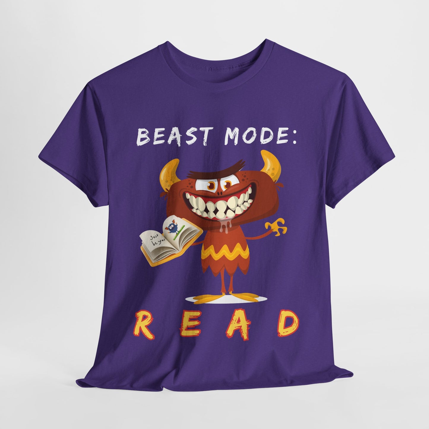 Teen/Adult Unisex “Beast Mode: READ” Tee – Fierce & Funny Reading Shirt for Book Warriors