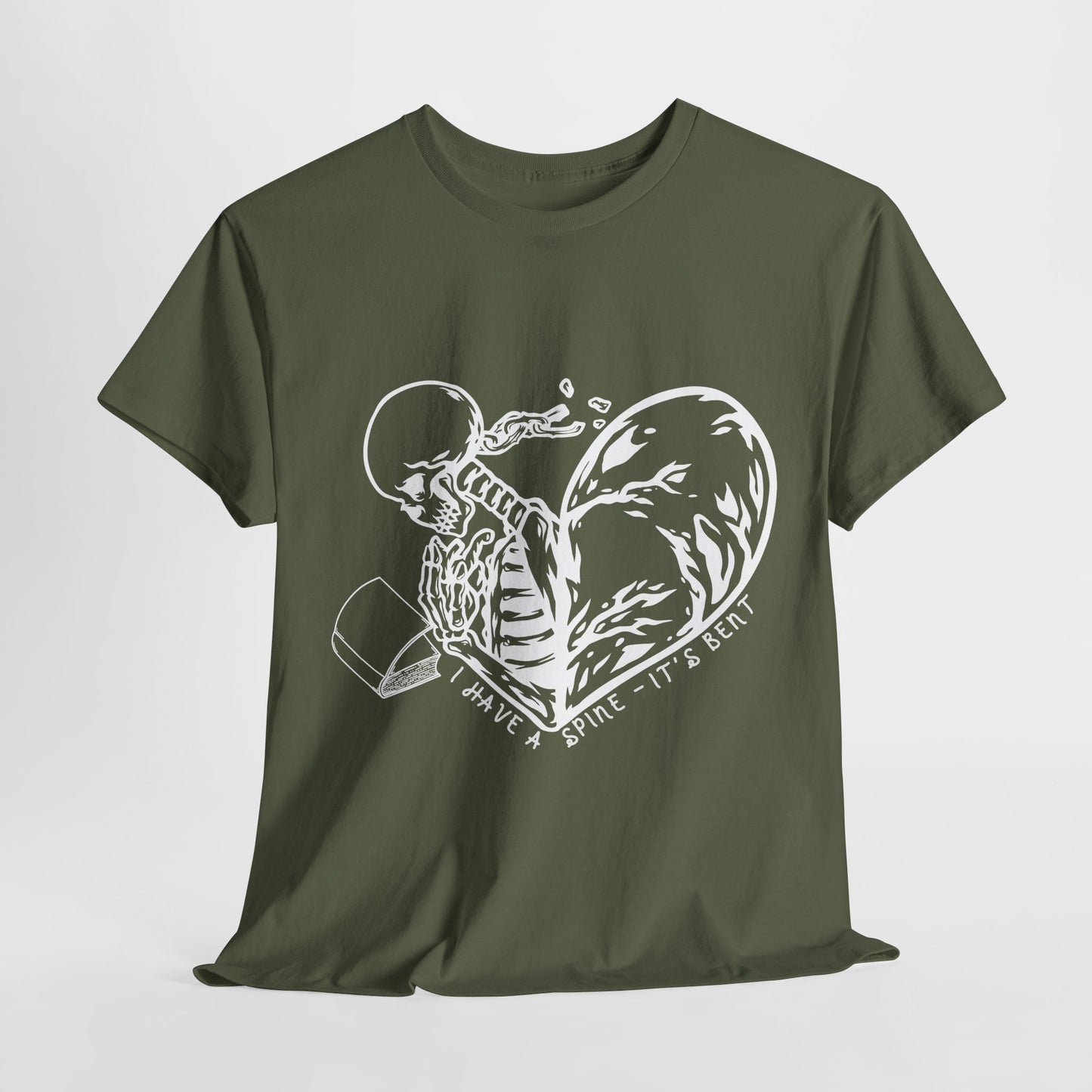 Teen/Adult Unisex Skeleton Heart T-Shirt – “I Have a Bone to Pick” Gothic Graphic Tee