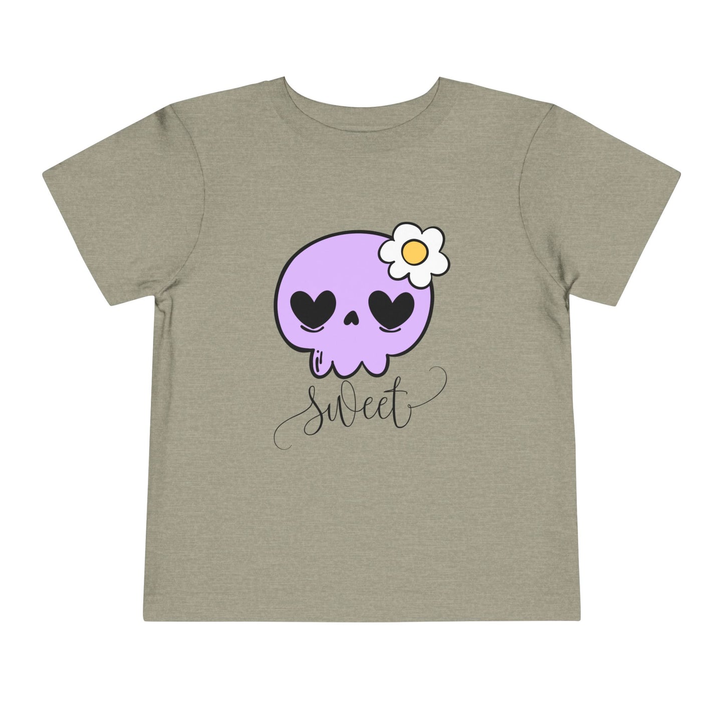 Toddler Sweet Skull Tee – Cute & Spooky Halloween Style