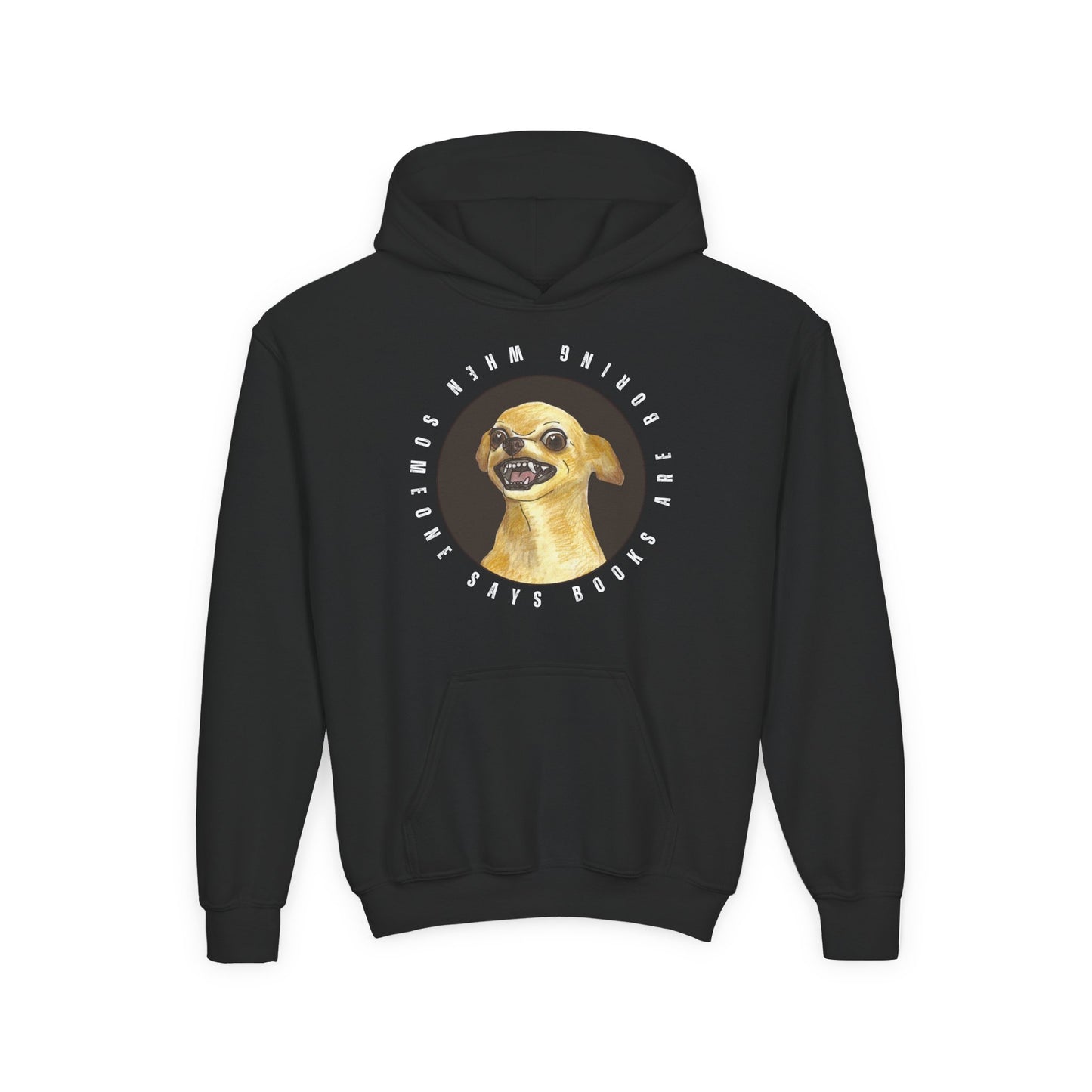 Youth Books Are Boring Hoodie – Fierce Defense for Book Lovers