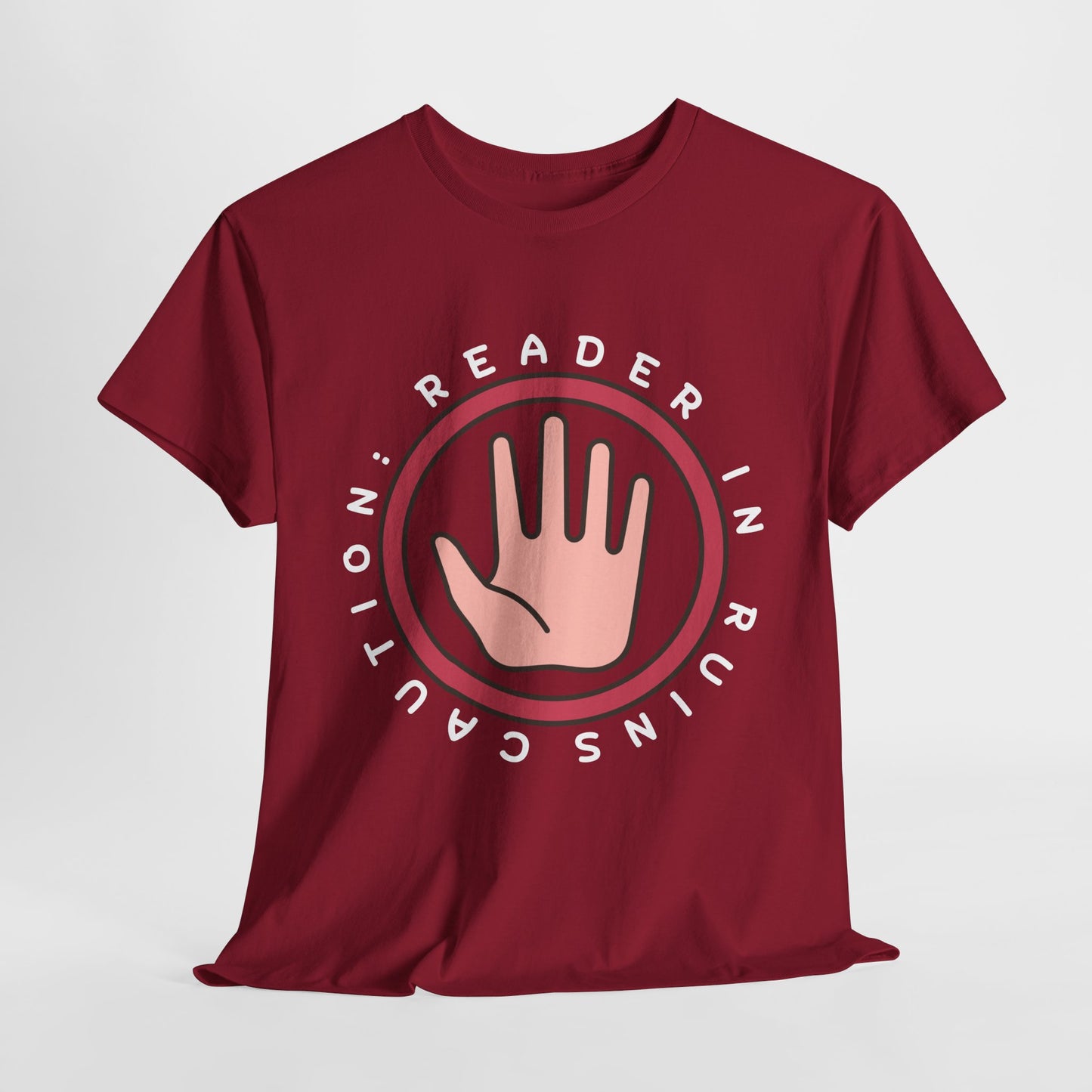 Teen/Adult Unisex Tee – Caution: Reader in Ruins