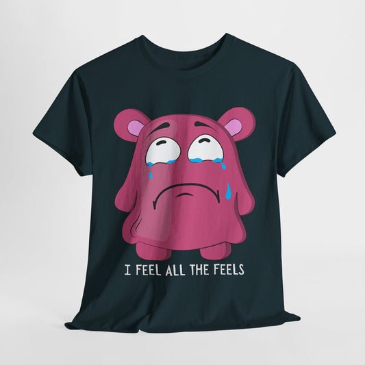 Teen/Adult Unisex “I Feel All the Feels” Tee – Emotional Reader Gift for Empaths & Bookworms