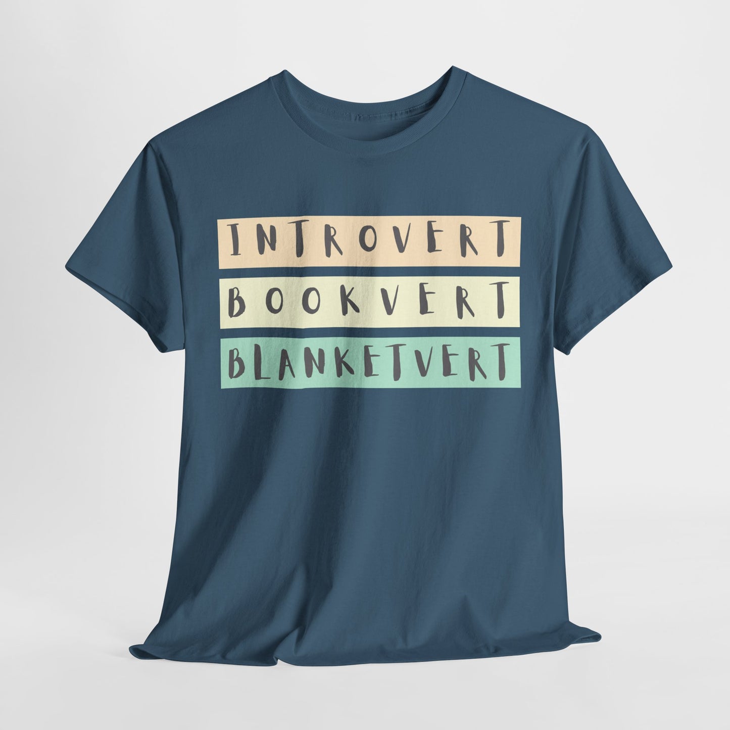 Teen/Adult Unisex Tee – Introvert. Bookvert. Blanketvert.